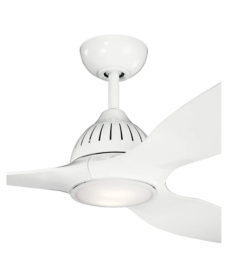 60" Kichler Jace White Damp Rated Led Ceiling Fan with Wall Control