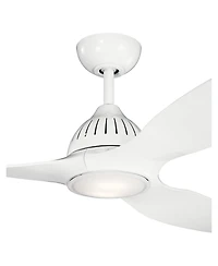60" Kichler Jace White Damp Rated Led Ceiling Fan with Wall Control