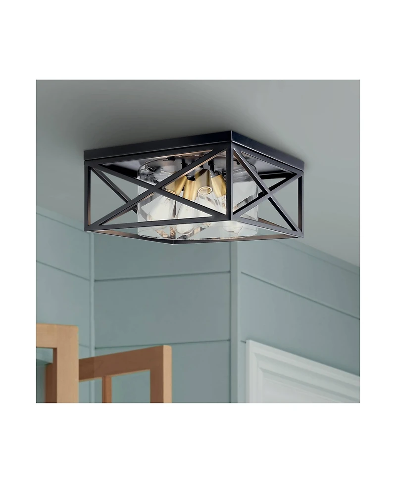 Kichler Moorgate 16" Wide 4-Light Black Ceiling Light