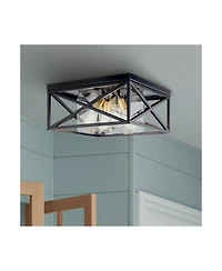 Kichler Moorgate 16" Wide 4-Light Black Ceiling Light