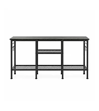 55" Tv Stand with Open Storage and Cable Management