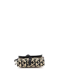 Pre-Owned Prada Small Symbole Front Pocket Zip Messenger Jacquard