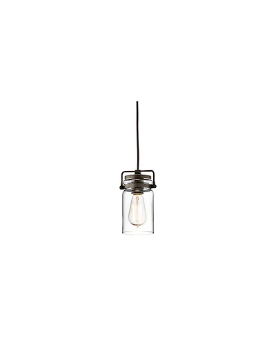 Kichler Brinley 4 3/4" Wide Clear Glass Olde Bronze Mini Pendant