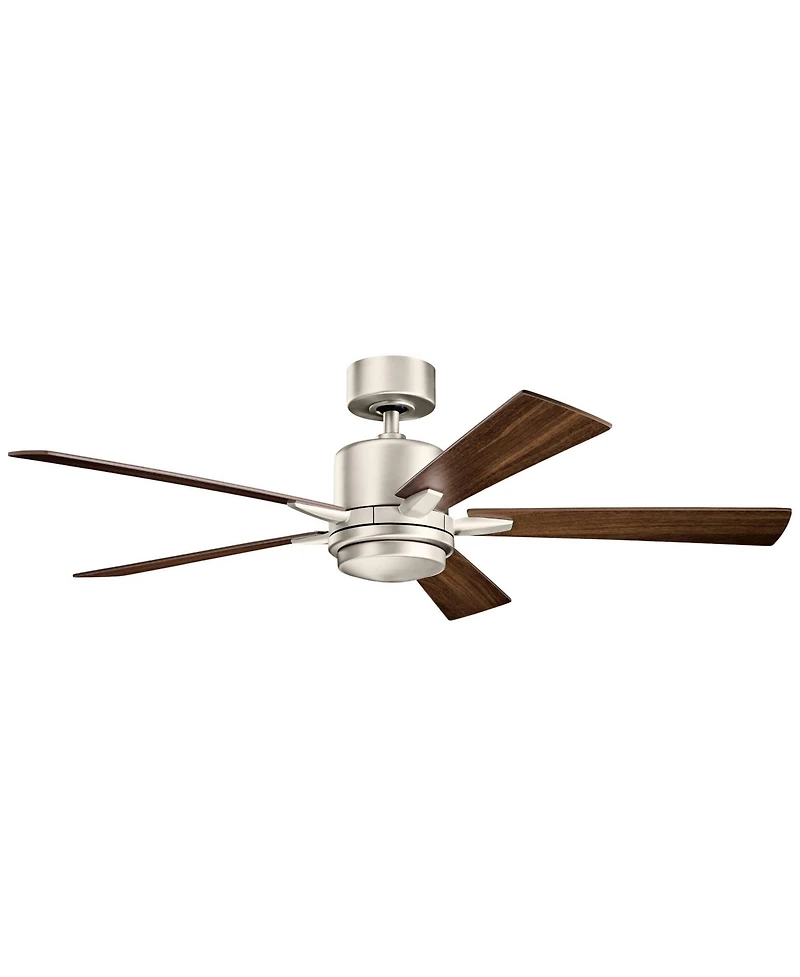 52" Kichler Lucian Brushed Nickel Led Ceiling Fan with Wall Control