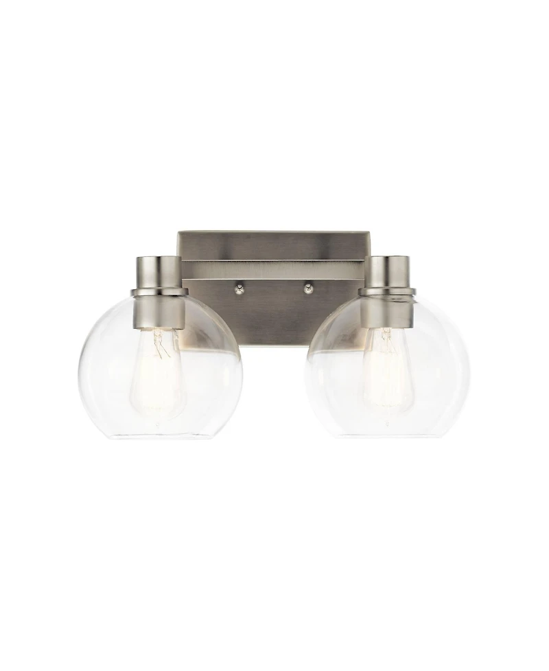 Kichler Harmony 8 1/4"H Brushed Nickel 2-Light Wall Sconce