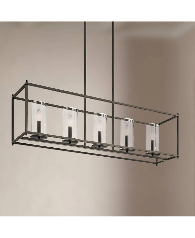 Kichler Crosby 41 1/4" Wide Oiled Bronze Rectangular Kitchen Island Chandelier