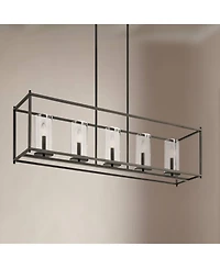 Kichler Crosby 41 1/4" Wide Oiled Bronze Rectangular Kitchen Island Chandelier