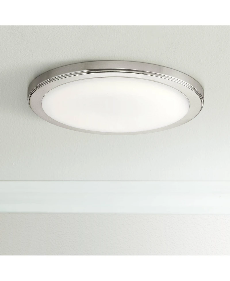 Kichler Zeo 13" Wide Round Brushed Nickel 3000K Led Ceiling Light