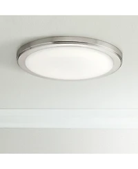 Kichler Zeo 13" Wide Round Brushed Nickel 3000K Led Ceiling Light