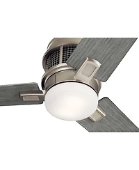 52" Kichler Chiara Nickel Led Hugger Ceiling Fan with Wall Control