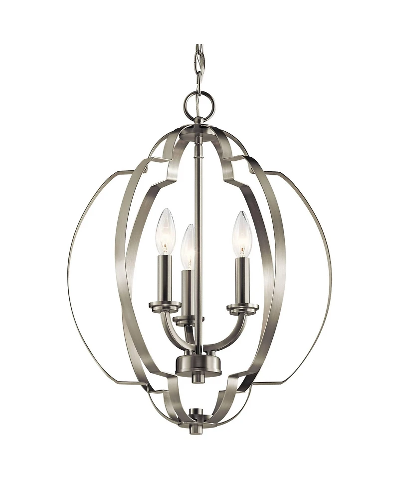 Kichler Voleta 16 1/2" Wide Brushed Nickel 3-Light Foyer Pendant