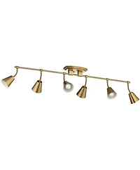 Kichler Sylvia 45" Wide 6-Light Brushed Brass Track Ceiling Light