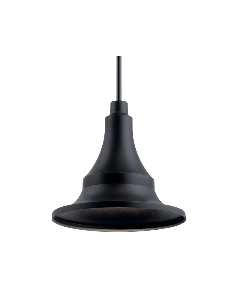 Kichler Hampshire 16" Wide Climates Black Modern Outdoor Ceiling Light