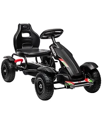 Yobtop Kids Pedal Go Kart with Adjustable Seat, Handbrake, 110-lb. Capacity, Ages 5-12
