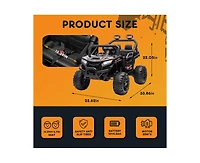 Yobtop 12V 2WD Ride-On Utv with 2.4G Parental Remote Control, 4-Wheel Suspension & Anti-Collision Bar, Ages 3-5