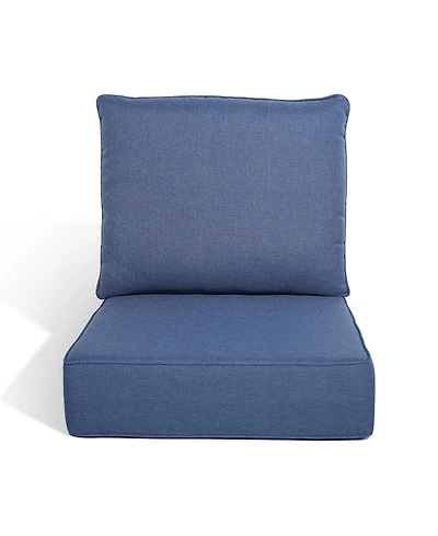 Pocassy Outdoor Deep Seat Cushion Set 24"x22", 6-inch Thicked Waterproof Patio Furniture Cushions with Removable Cover