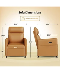 Boyel Living Leather Electric Recliner Chair with Power Lift and Padded Seat for Living Room