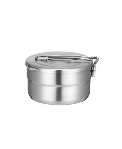 Piscifun Stainless Steel Camping Cook Pot With Folding Handle Lid For Outdoor Hiking Picnic