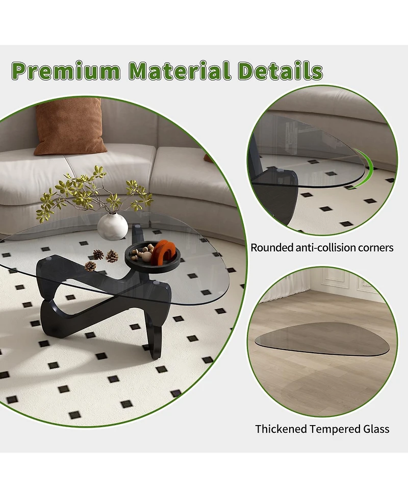 Streamdale Furniture Modern Glass Coffee Table