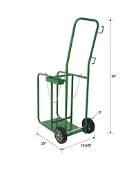 Streamdale Furniture Dual Cylinder Welding Cart with 8" Solid Wheels, 440lb Capacity