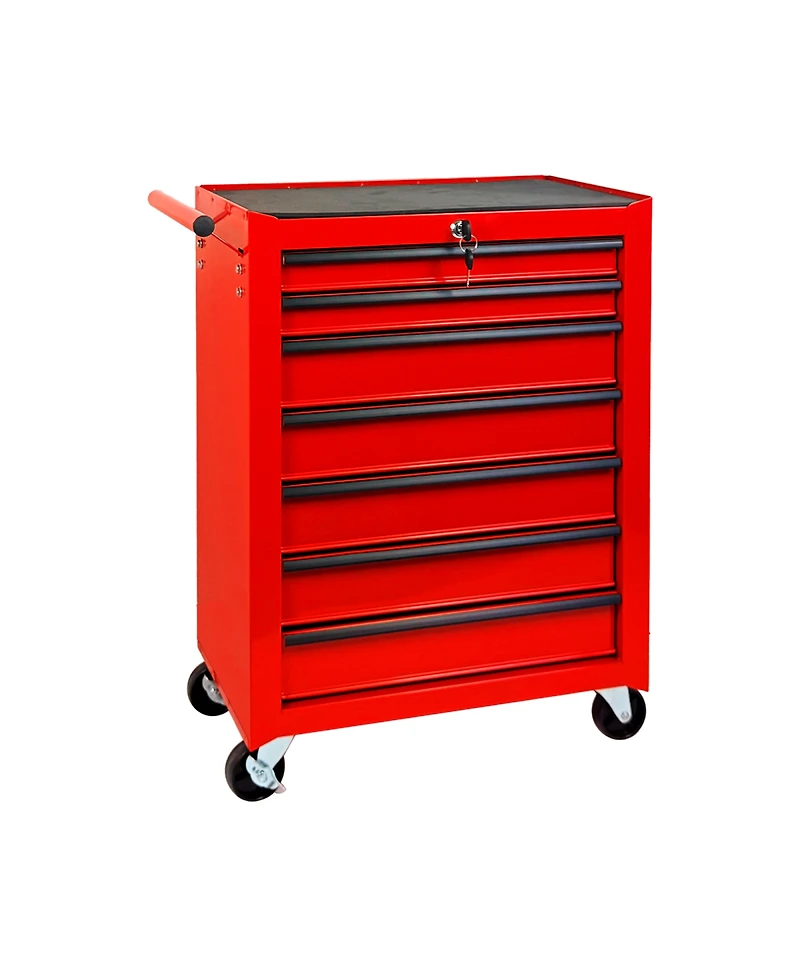 Streamdale Furniture Rolling 7-Drawer Metal Tool Chest and Cabinet with Ball Bearing Slides