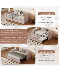 Streamdale Furniture Twin Daybed with Pop-Up Trundle
