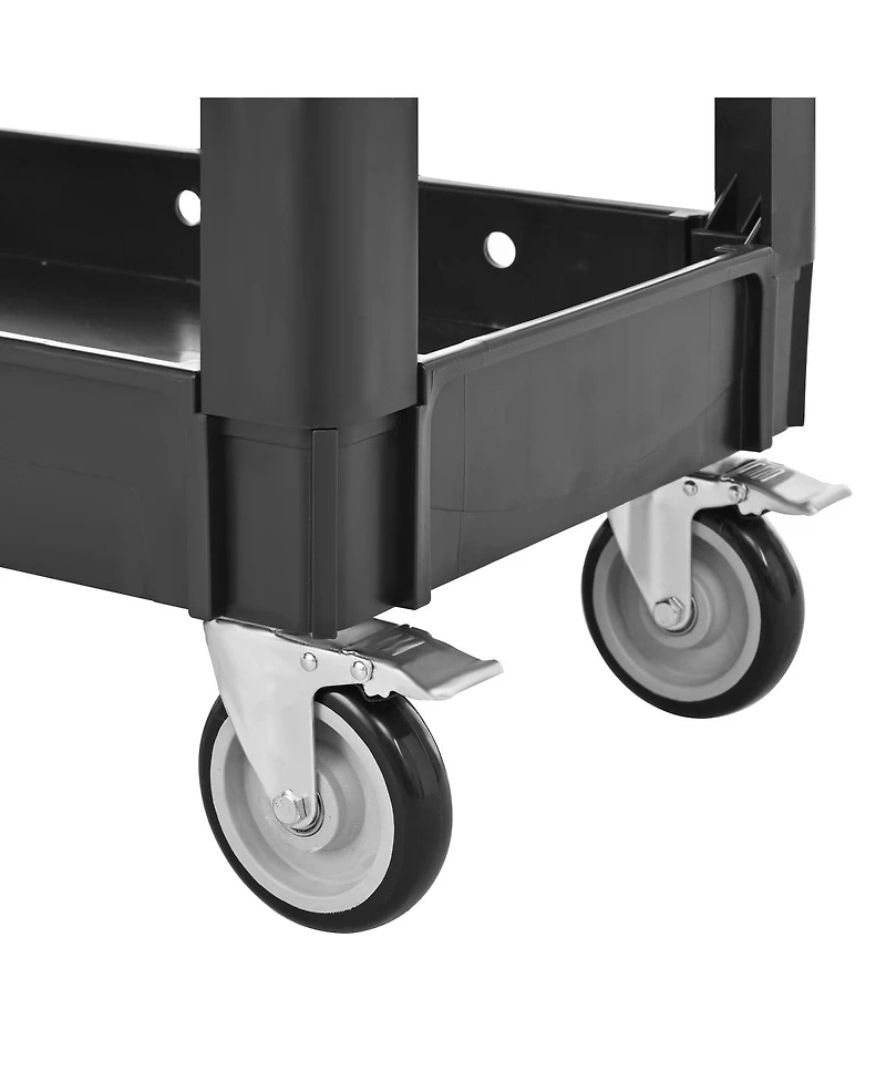 Streamdale Furniture Two-Shelf 600 lbs. Capacity Rolling Utility Cart with Locking Wheels