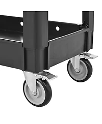 Streamdale Furniture Two-Shelf 600 lbs. Capacity Rolling Utility Cart with Locking Wheels
