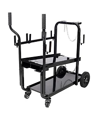 Streamdale Furniture Heavy Duty 2-Tier Rolling Welding Cart with Wheels