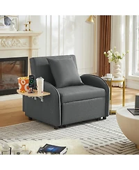 Streamdale Furniture 3-in-1 Convertible Sleeper Sofa Chair with Usb and Table,