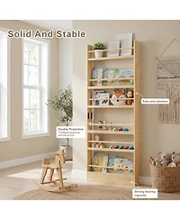 Streamdale Furniture 6-Tier Solid Wood Over-the-Door Bookshelf