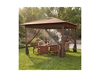 Boyel Living 11.5 x 11.5 Feet Pop-up Canopy Instant One-Person Setup With Mesh Screen Netting