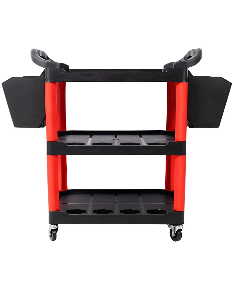Streamdale Furniture 3 Tier Rolling Auto Detail Cart with 2 Buckets