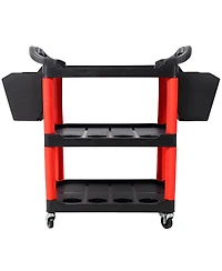 Streamdale Furniture 3 Tier Rolling Auto Detail Cart with 2 Buckets