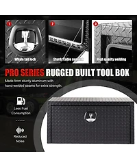 Streamdale Furniture 36" Aluminum Heavy-Duty Underbody Truck Tool Box with Lock and Keys