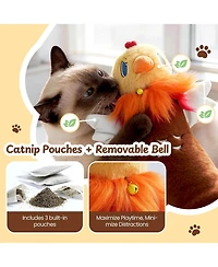 Nocciola Pure Toy Rumble Roo Cat Wrestling Toy, 22 Inch Chicken Puppet with 5 Catnip Pouches, Treat Pocket and Reinforced Protective Kicking Glove