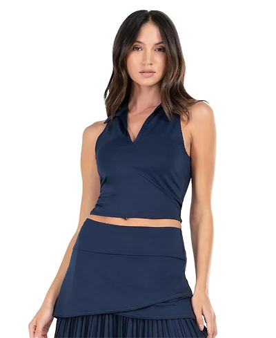 Lucky Love Women's Hip Fit Polo Tank