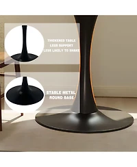 Streamdale Furniture Square 24" Tulip Dining Table, Mid-Century Modern Bistro Table