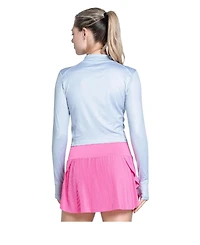 Lucky Love Women's Mock Neck Long-Sleeve Fitted Top