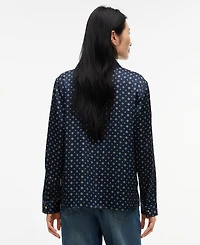 Tommy Hilfiger Women's Fluid Floral-Print Long-Sleeve Blouse