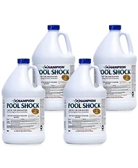 Champion Pool Shock Liquid Chlorinator for Pool Water Disinfection, (4 Pack)