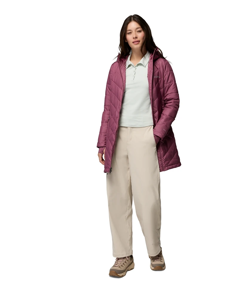 Columbia Women's Heavenly Long Hooded Insulated Water-Resistant Jacket