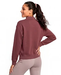 Puma Women's Ess Relaxed Mock Neck Crew Sweatshirt