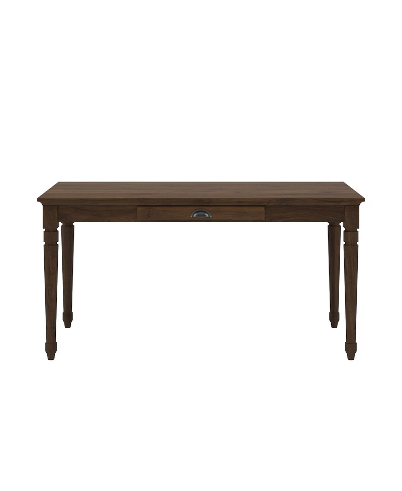 Streamdale Furniture 60" Rustic Farmhouse Writing Desk with Drawer, Chestnut