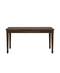 Streamdale Furniture 60" Rustic Farmhouse Writing Desk with Drawer, Chestnut