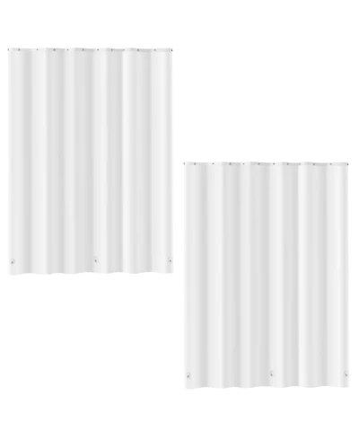 Slickblue 2 Pack Peva Shower Curtain Liners with 3 Magnets