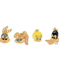 Girls Crew Crystal Looney Tunes Stud Earrings Set