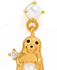 Girls Crew Crystal Seal Dangle Earrings
