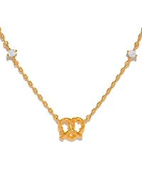 Girls Crew Crystal Salted Pretzel Necklace