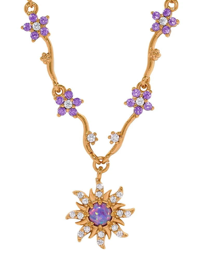 Girls Crew Crystal Disney Princess Tangled Corona's Crest Necklace